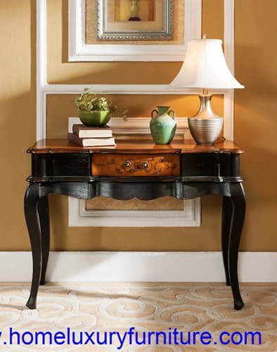 Console table wood console table with mirror